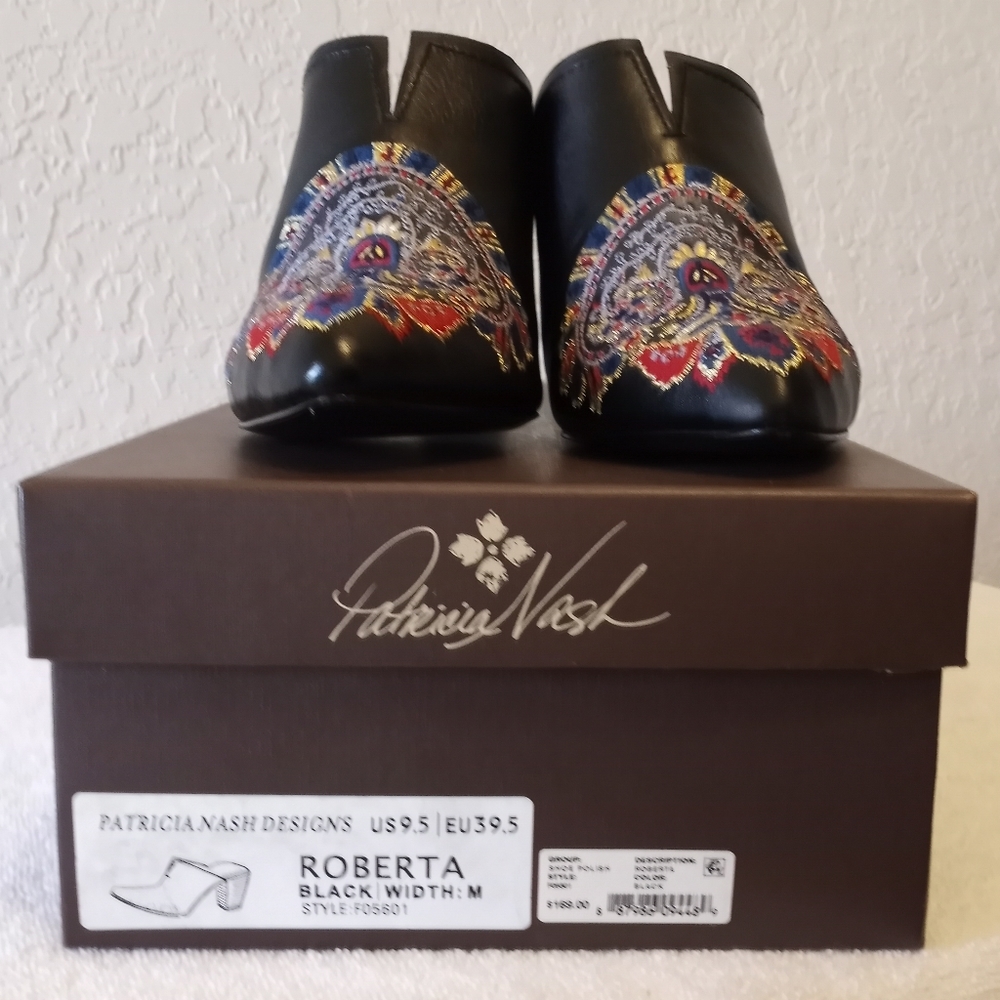 Patricia Nash Roberta Mules Size 9.5 in Provencal Escape Print